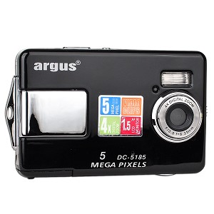 Argus 5MP 4x Digital Zoom Camera/PC Camera (Black/Silver)